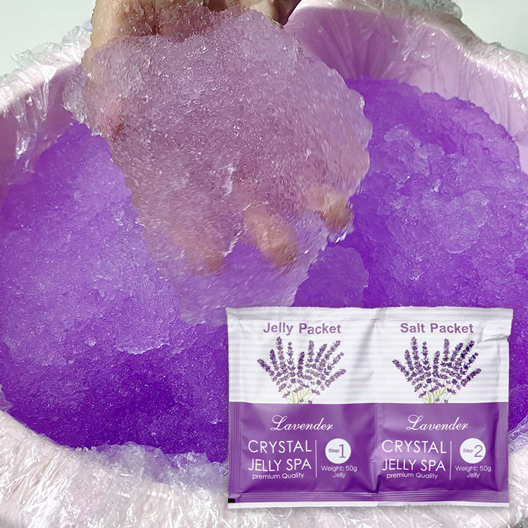 Dead Skin Removing Organic Lavender Crystal Jelly Pedicure for Salon