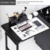 Makeup Cosmetics Case Foldable Balck Manicure Table With Storage
