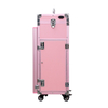 Portable Multifunctional Makeup Trolley Case Pink Nail Table